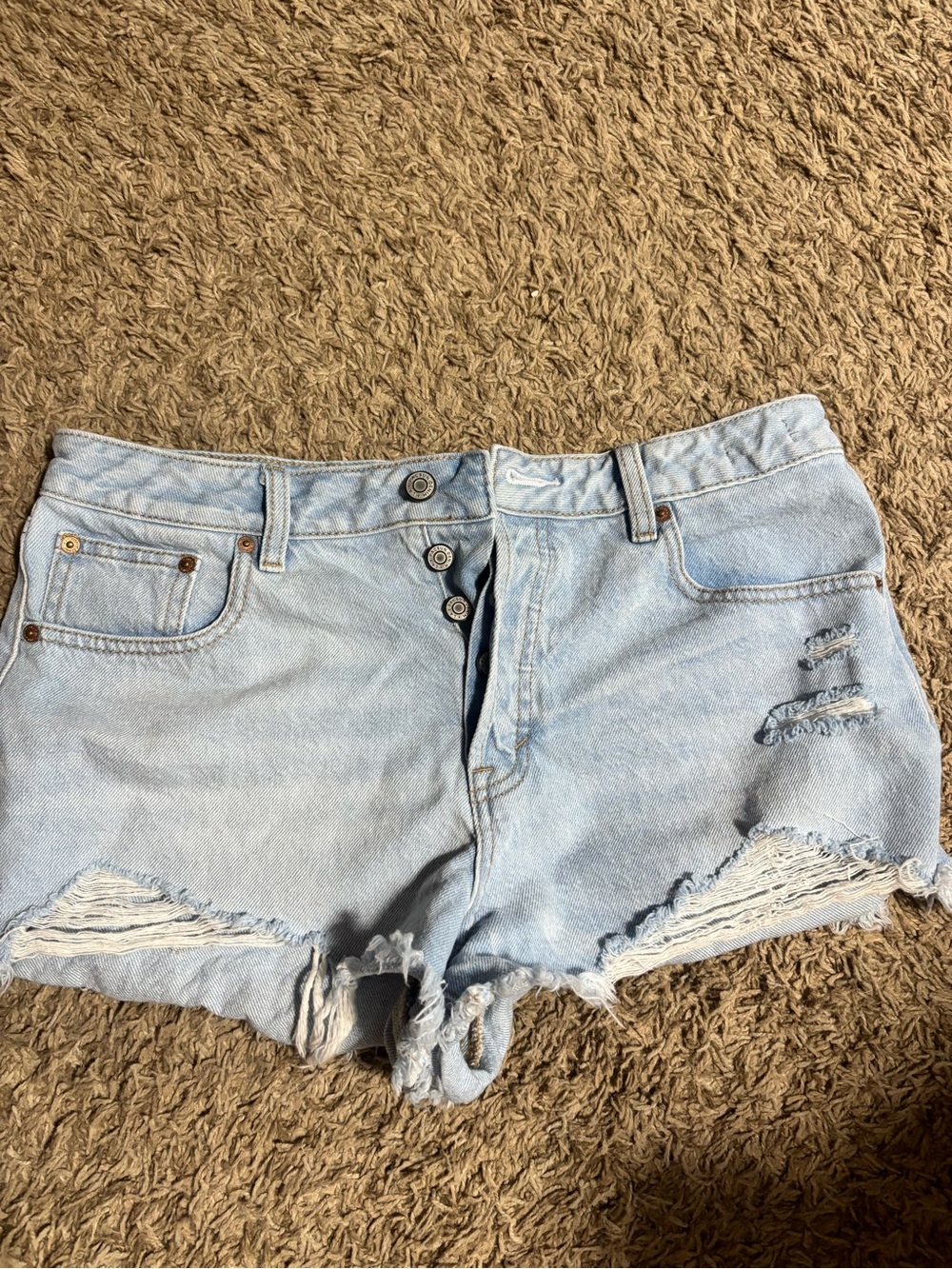 Light Wash Distressed Women's Ivy High rise Festival Pacsun jean shorts